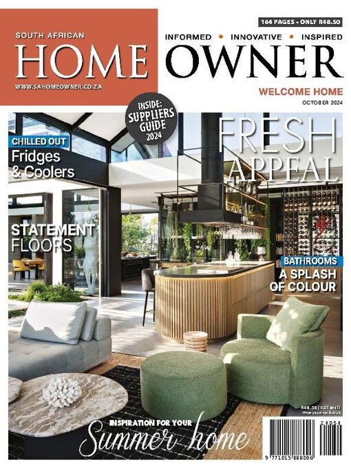 South African Home Owner October 2024 magazine cover — Fresh Appeal